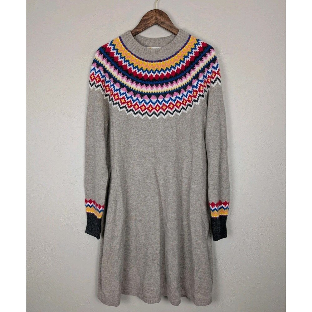 Boden Millie Fair Isle Knitted Sweater Dress - Picture 2 of 8
